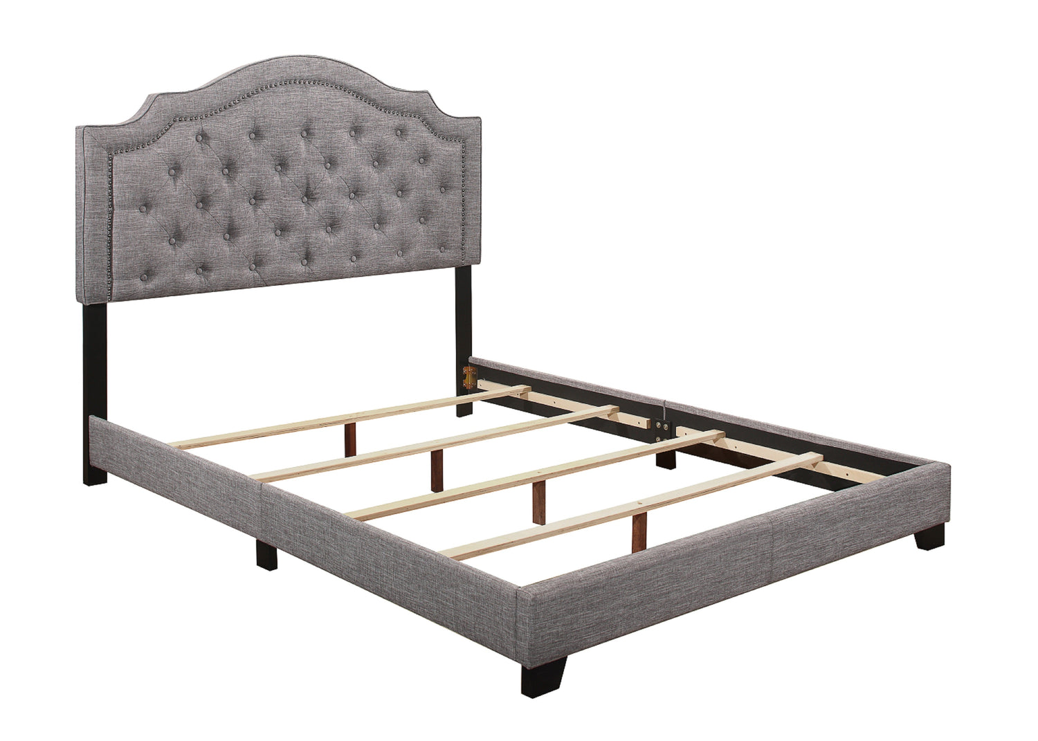 Sandy Gray King Upholstered Bed - SH255KGRY-1 - Bien Home Furniture &amp; Electronics