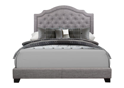 Sandy Gray Queen Upholstered Bed - SH255GRY-1 - Bien Home Furniture &amp; Electronics
