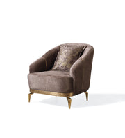 Santana Coffee Velvet Chair - SANTANACOFFEE-CHAIR - Bien Home Furniture & Electronics