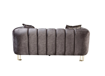 Santana Smoke Velvet Loveseat - SANTANASMOKE-L - Bien Home Furniture &amp; Electronics