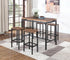 Santana Weathered Chestnut/Black 5-Piece Bar Set - 182002 - Bien Home Furniture & Electronics