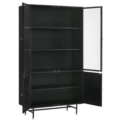 Santiago Matte Black Rectangular 4-Door Cabinet - 951134 - Bien Home Furniture &amp; Electronics