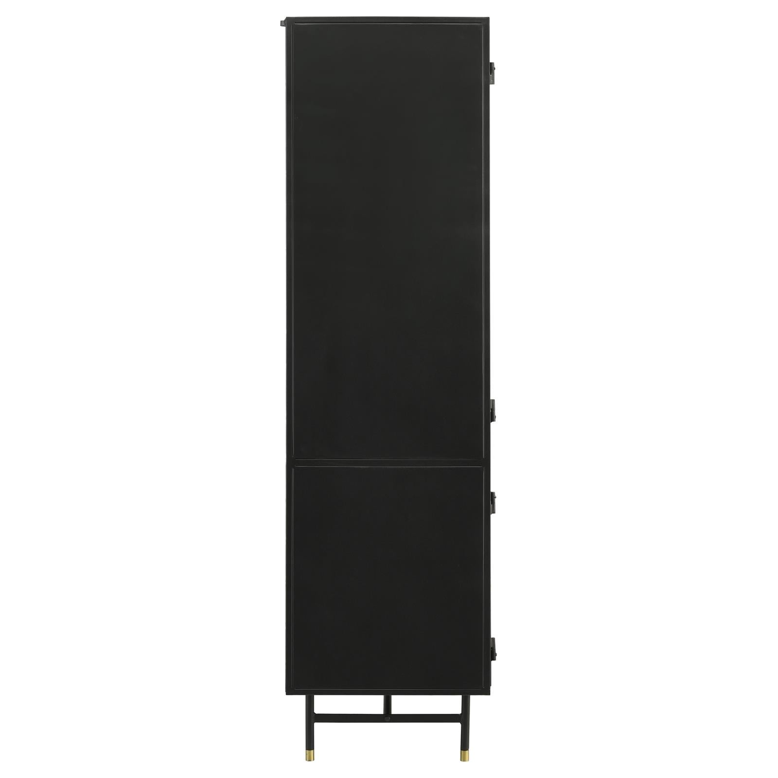 Santiago Matte Black Rectangular 4-Door Cabinet - 951134 - Bien Home Furniture &amp; Electronics