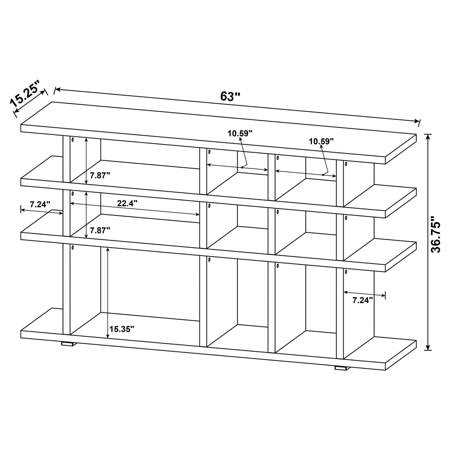 Santos Weathered Gray 3-Tier Bookcase - 800359 - Bien Home Furniture &amp; Electronics