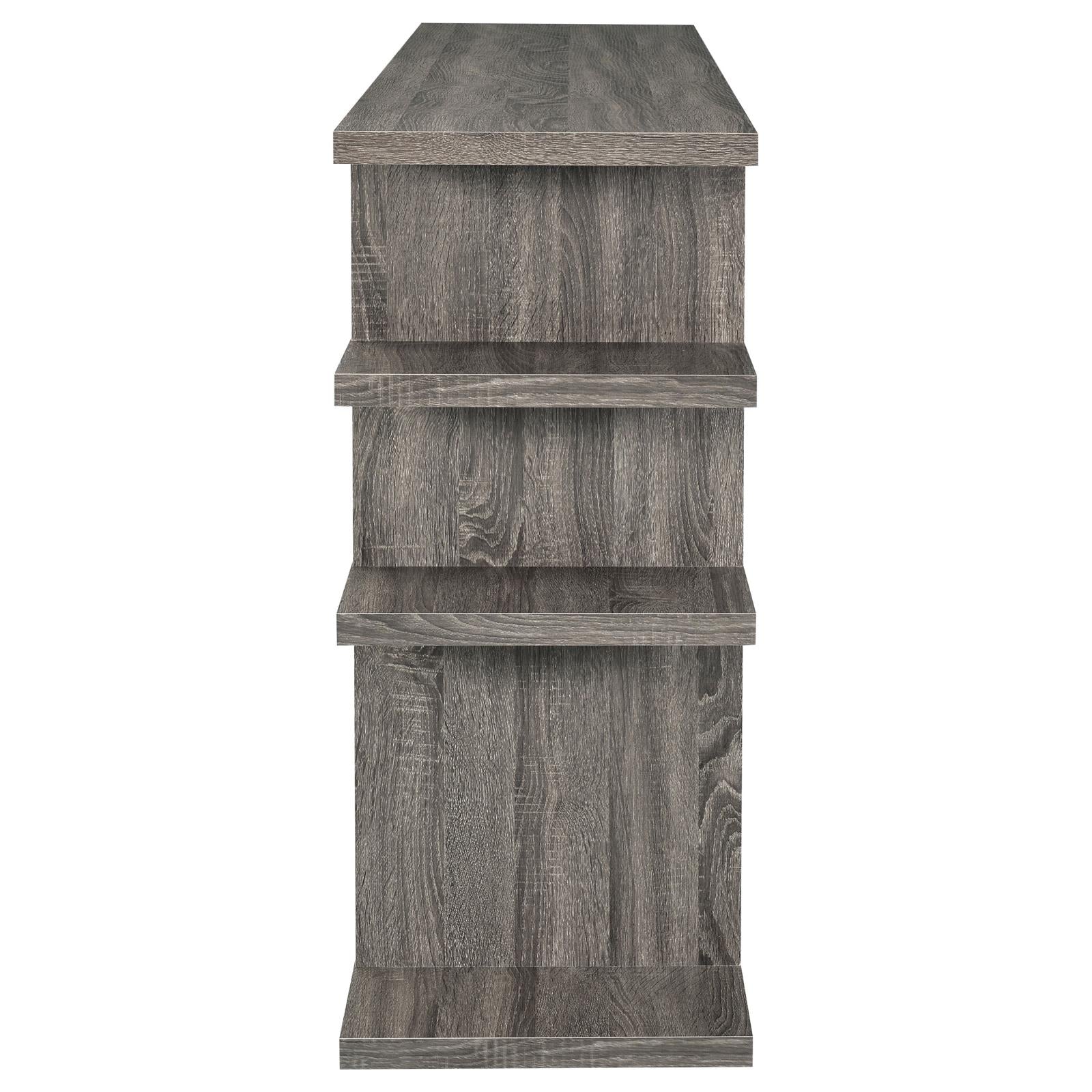 Santos Weathered Gray 3-Tier Bookcase - 800359 - Bien Home Furniture &amp; Electronics