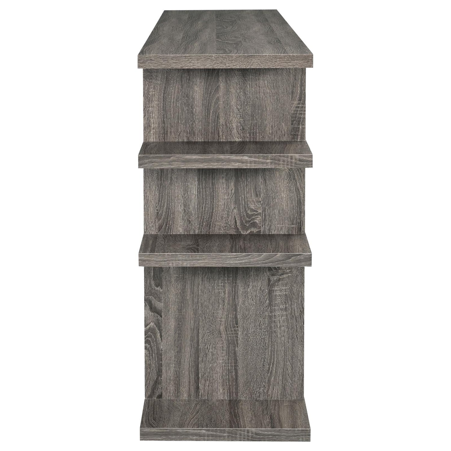 Santos Weathered Gray 3-Tier Bookcase - 800359 - Bien Home Furniture &amp; Electronics