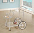 Sarandon Chrome/Clear 3-Tier Serving Cart - 910076 - Bien Home Furniture & Electronics
