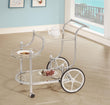 Sarandon Chrome/Clear 3-Tier Serving Cart - 910076 - Bien Home Furniture & Electronics