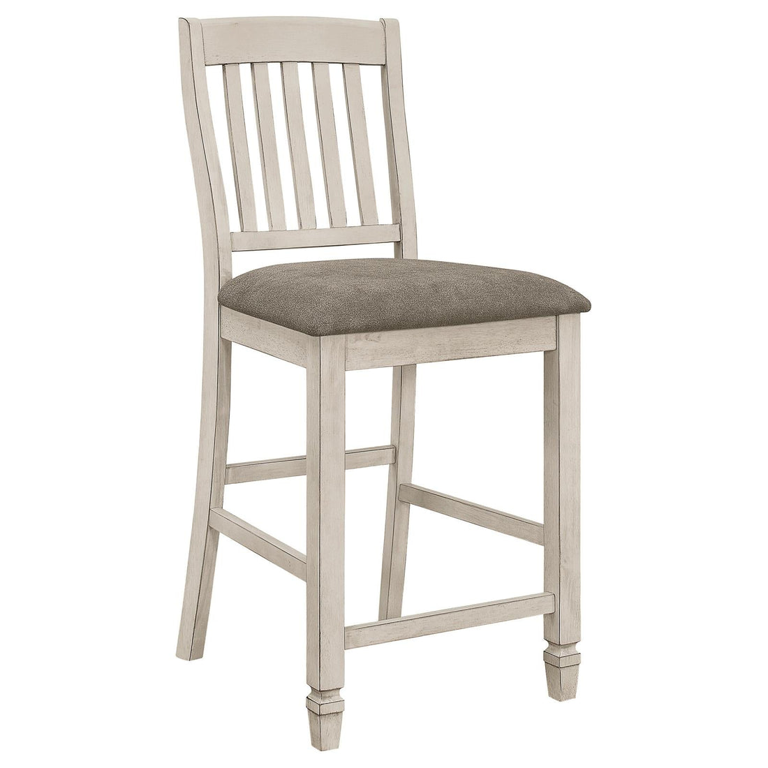 Sarasota Gray/Rustic Cream Slat Back Counter Height Chairs, Set of 2 - 192819 - Bien Home Furniture &amp; Electronics