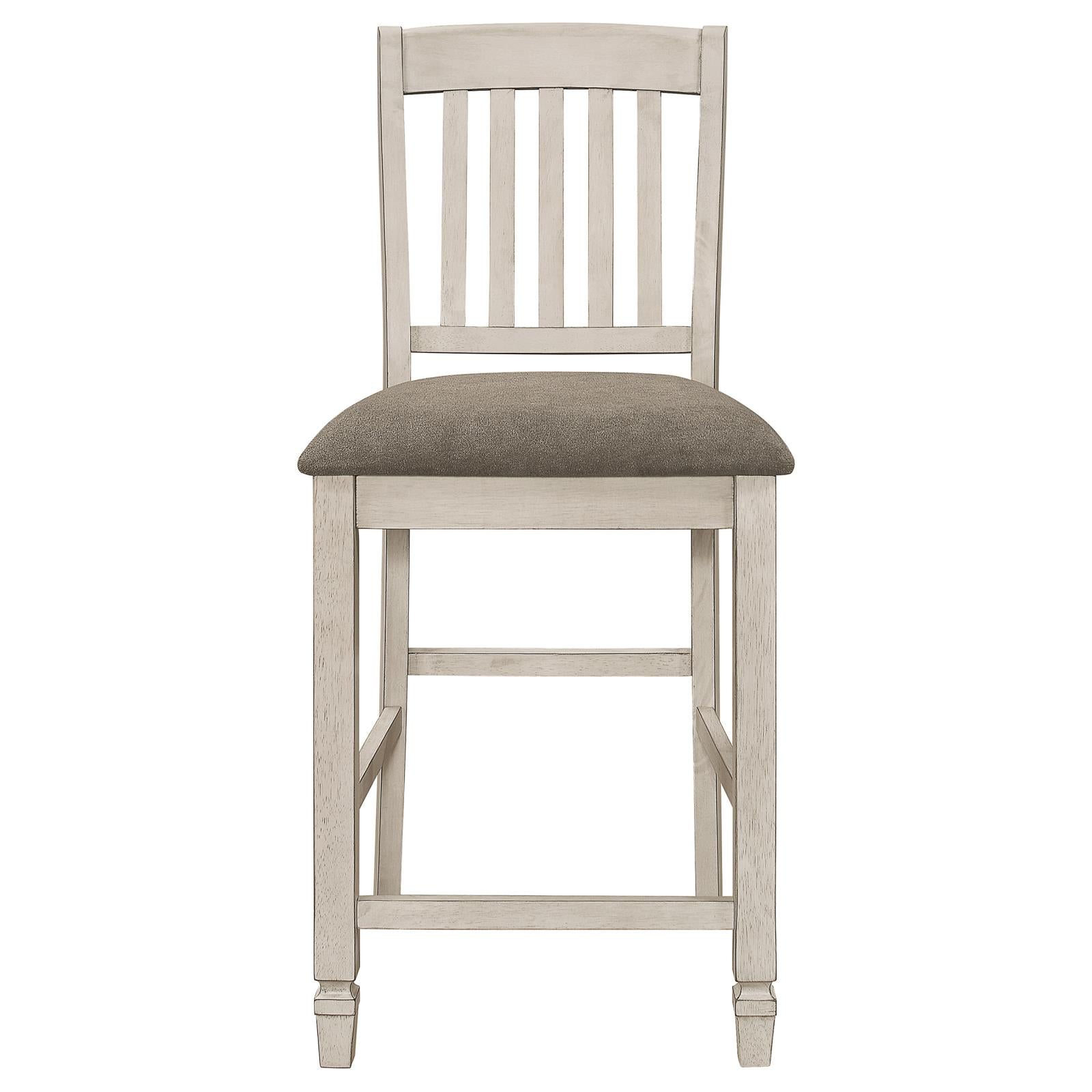 Sarasota Gray/Rustic Cream Slat Back Counter Height Chairs, Set of 2 - 192819 - Bien Home Furniture &amp; Electronics