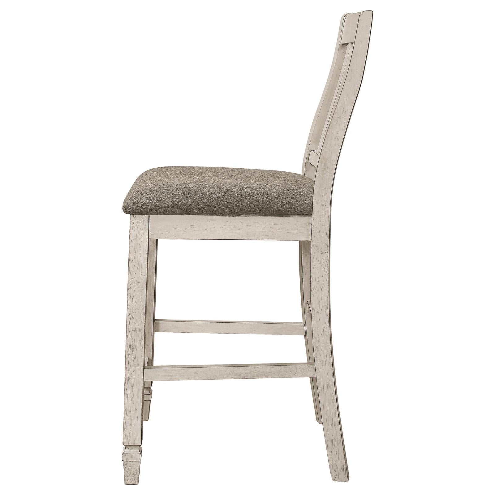 Sarasota Gray/Rustic Cream Slat Back Counter Height Chairs, Set of 2 - 192819 - Bien Home Furniture &amp; Electronics