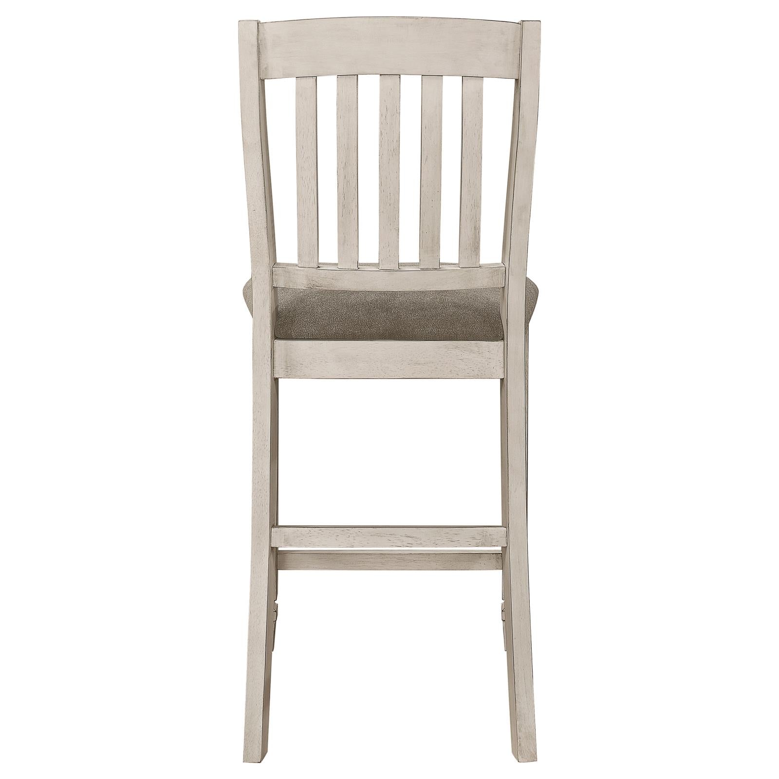 Sarasota Gray/Rustic Cream Slat Back Counter Height Chairs, Set of 2 - 192819 - Bien Home Furniture &amp; Electronics