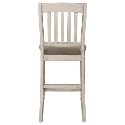 Sarasota Gray/Rustic Cream Slat Back Counter Height Chairs, Set of 2 - 192819 - Bien Home Furniture &amp; Electronics