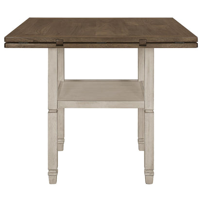 Sarasota Nutmeg/Rustic Cream Counter Height Table with Shelf Storage - 192818 - Bien Home Furniture &amp; Electronics