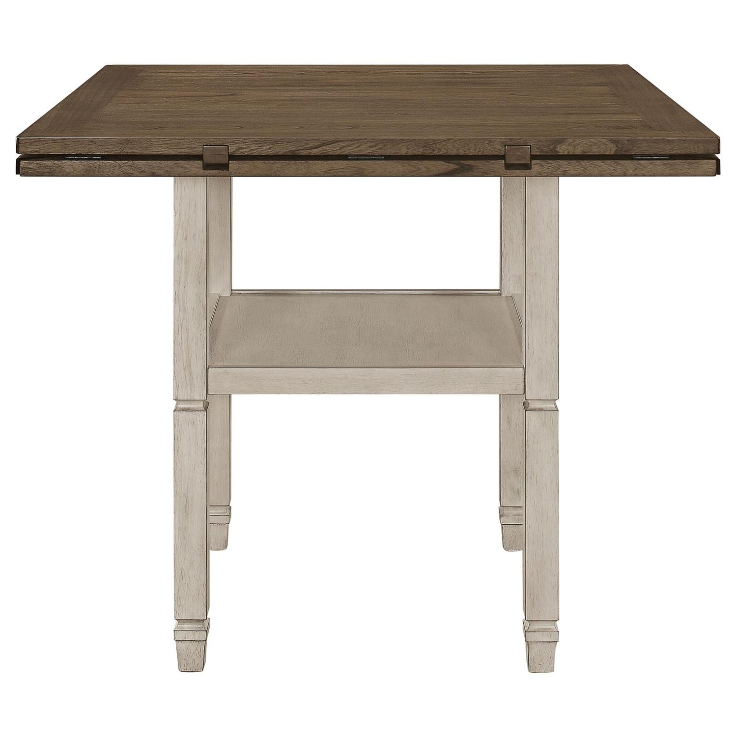 Sarasota Nutmeg/Rustic Cream Counter Height Table with Shelf Storage - 192818 - Bien Home Furniture &amp; Electronics