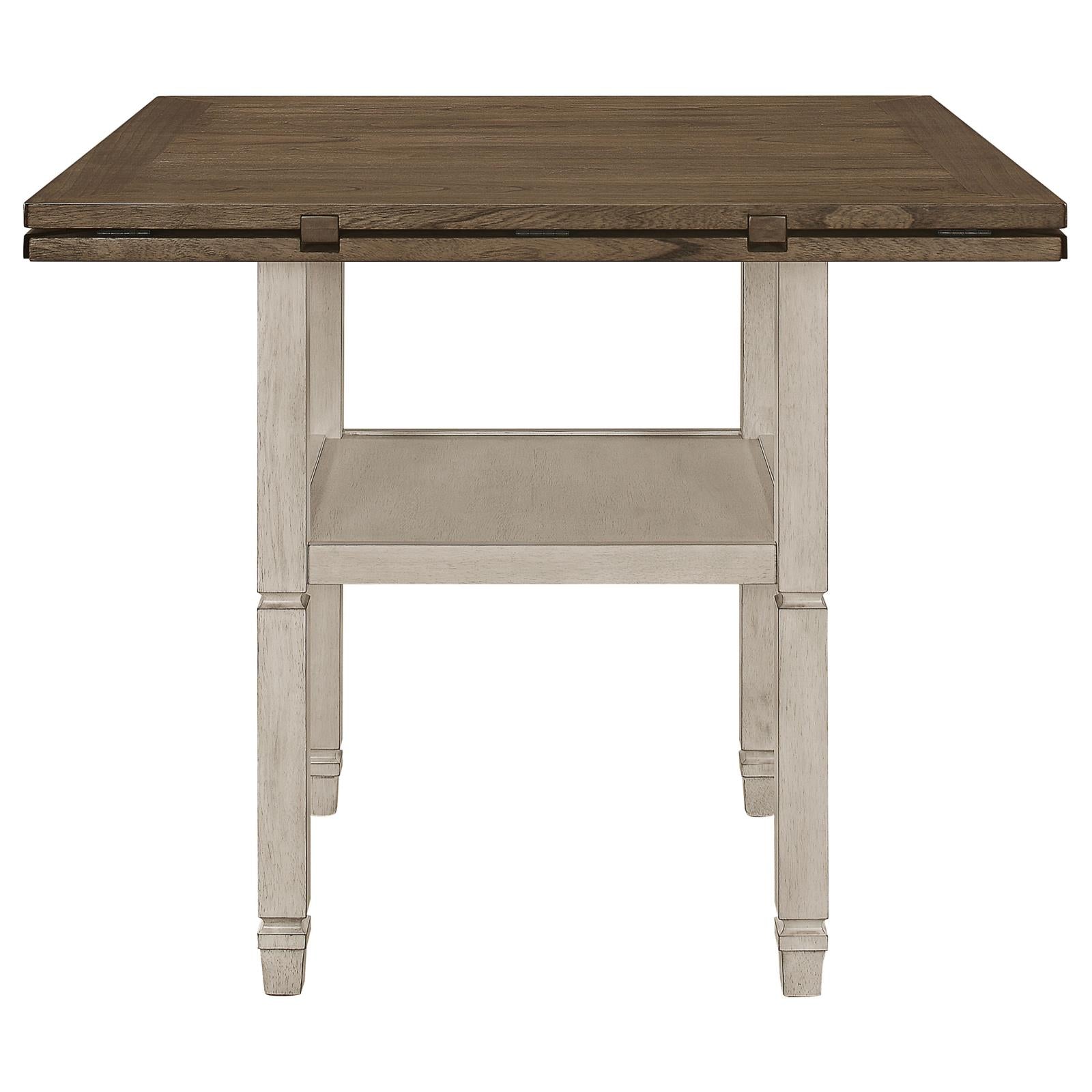 Sarasota Nutmeg/Rustic Cream Counter Height Table with Shelf Storage - 192818 - Bien Home Furniture &amp; Electronics