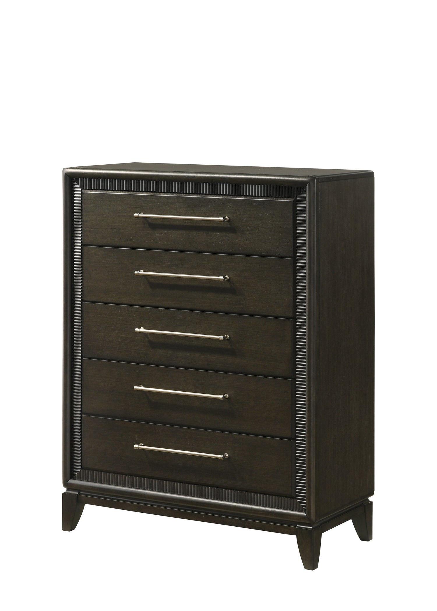 Saratoga Brown Upholstered Panel Bedroom Set - SET | B6540-Q-HB | B6540-Q-FB | B6540-KQ-RAIL | B6540-2 | B6540-4 - Bien Home Furniture &amp; Electronics