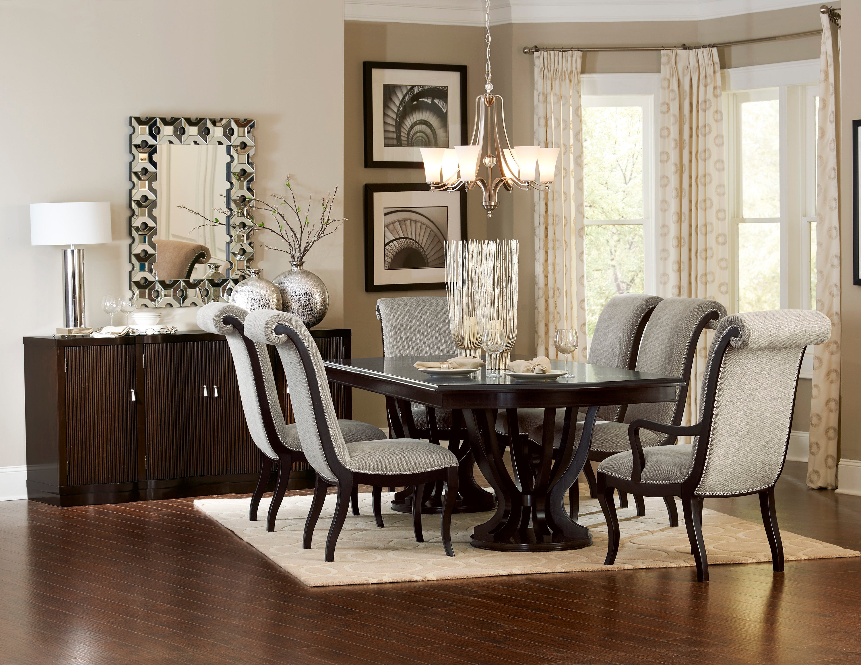 Savion Espresso Extendable Dining Table - SET | 5494-106 | 5494-106B - Bien Home Furniture &amp; Electronics
