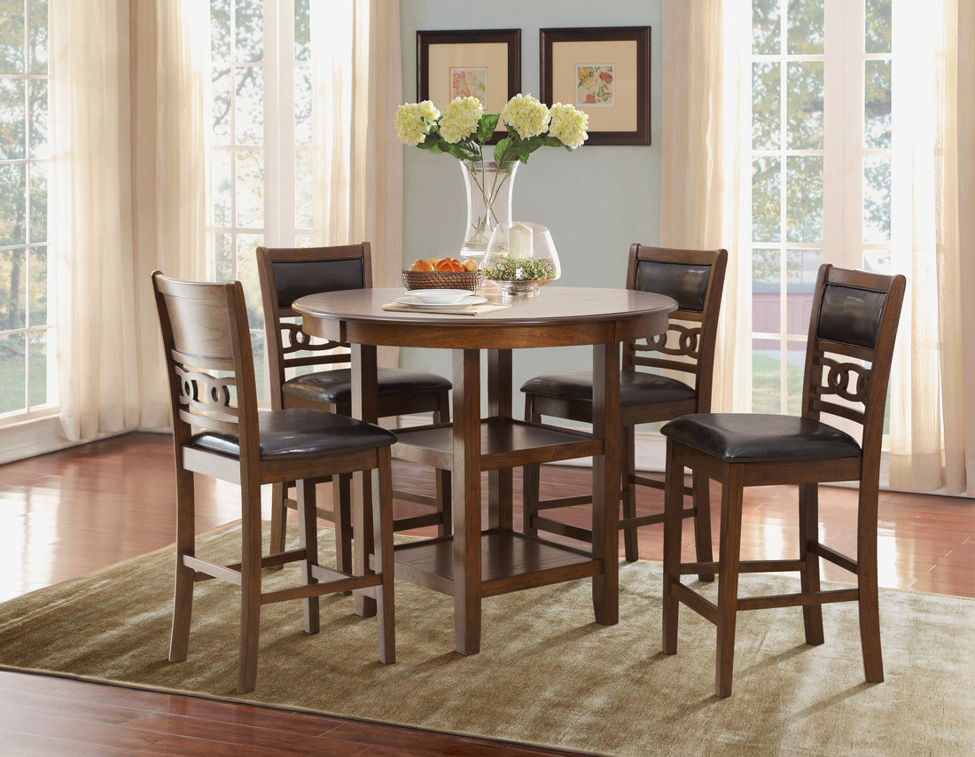 Savor Brown 5-Piece Counter Height Set - SH1155BRN-36 - Bien Home Furniture &amp; Electronics