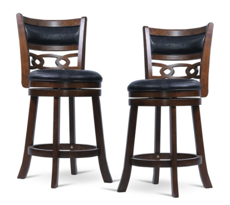 Savor Brown Swivel Counter Chair, Set of 2 - SH1155BRN-24 - Bien Home Furniture &amp; Electronics