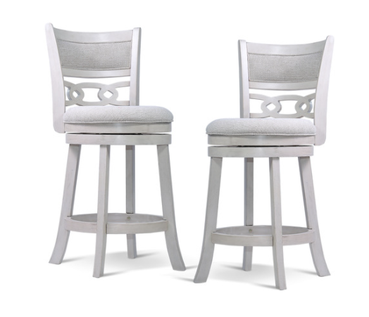 Savor White Swivel Counter Chair, Set of 2 - SH1155WHT-24 - Bien Home Furniture &amp; Electronics