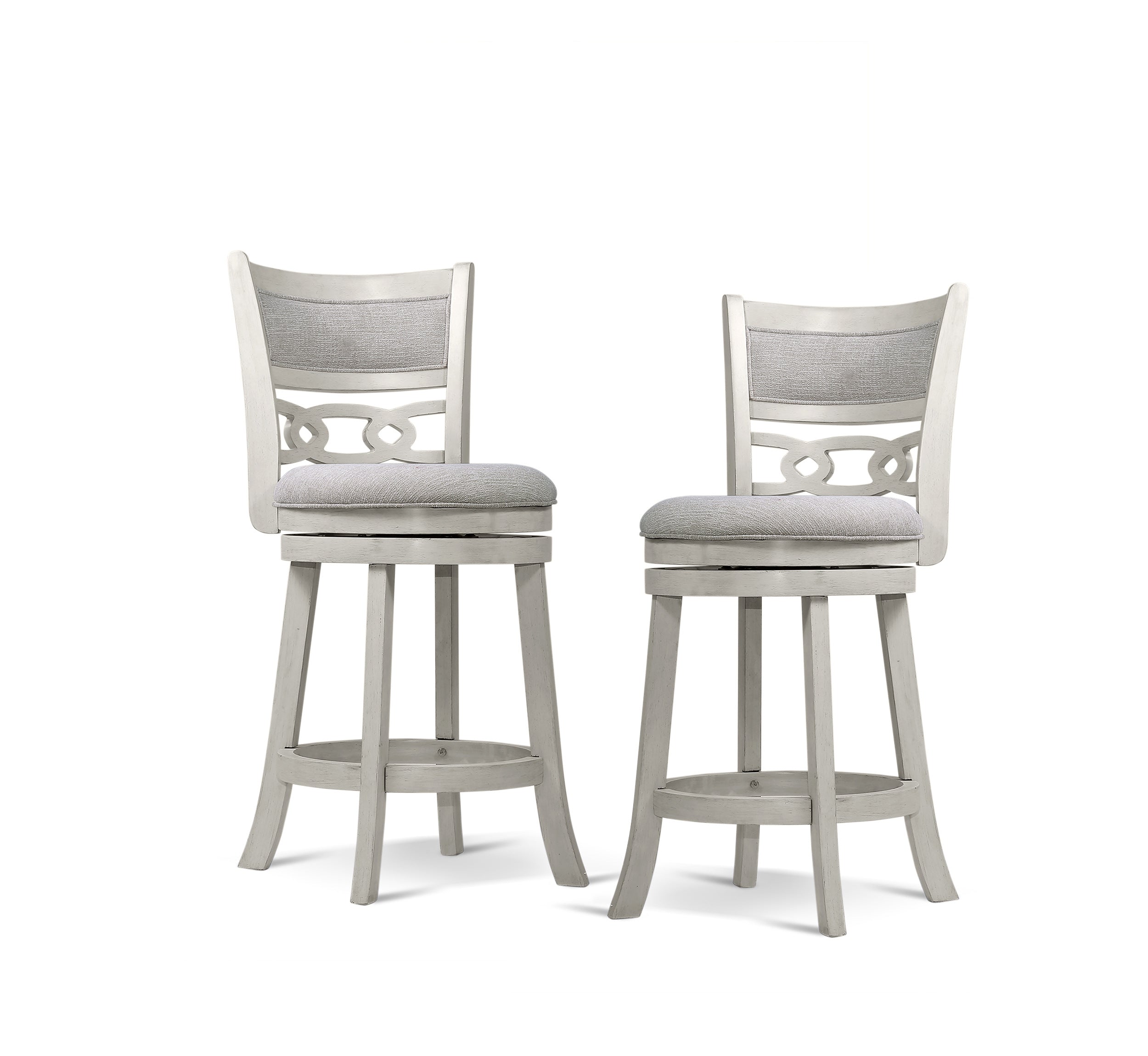 Savor White Swivel Counter Chair, Set of 2 - SH1155WHT-24 - Bien Home Furniture &amp; Electronics