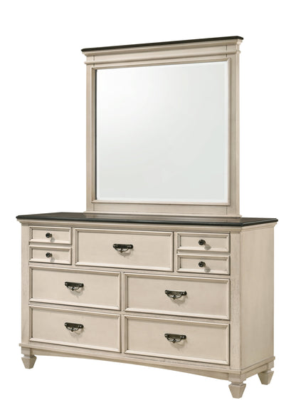 Sawyer Cream/Brown Bedroom Mirror (Mirror Only) - B9100-11 - Bien Home Furniture &amp; Electronics