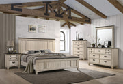Sawyer Cream/Brown Panel Bedroom Set - SET | B9100-K-HBFB | B9100-KQ-RAIL | B9100-1 | B9100-11 - Bien Home Furniture & Electronics