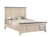 Sawyer Cream/Brown Queen Panel Bed - SET | B9100-Q-HBFB | B9100-KQ-RAIL - Bien Home Furniture & Electronics