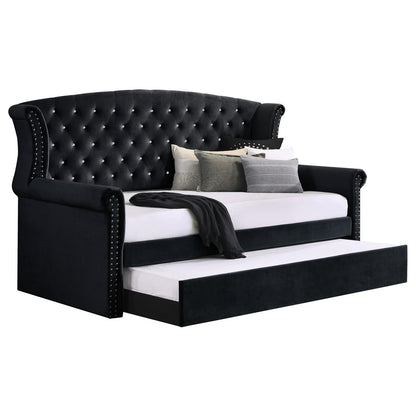 Scarlett Upholstered Tufted Twin Daybed with Trundle - 300642 - Bien Home Furniture &amp; Electronics