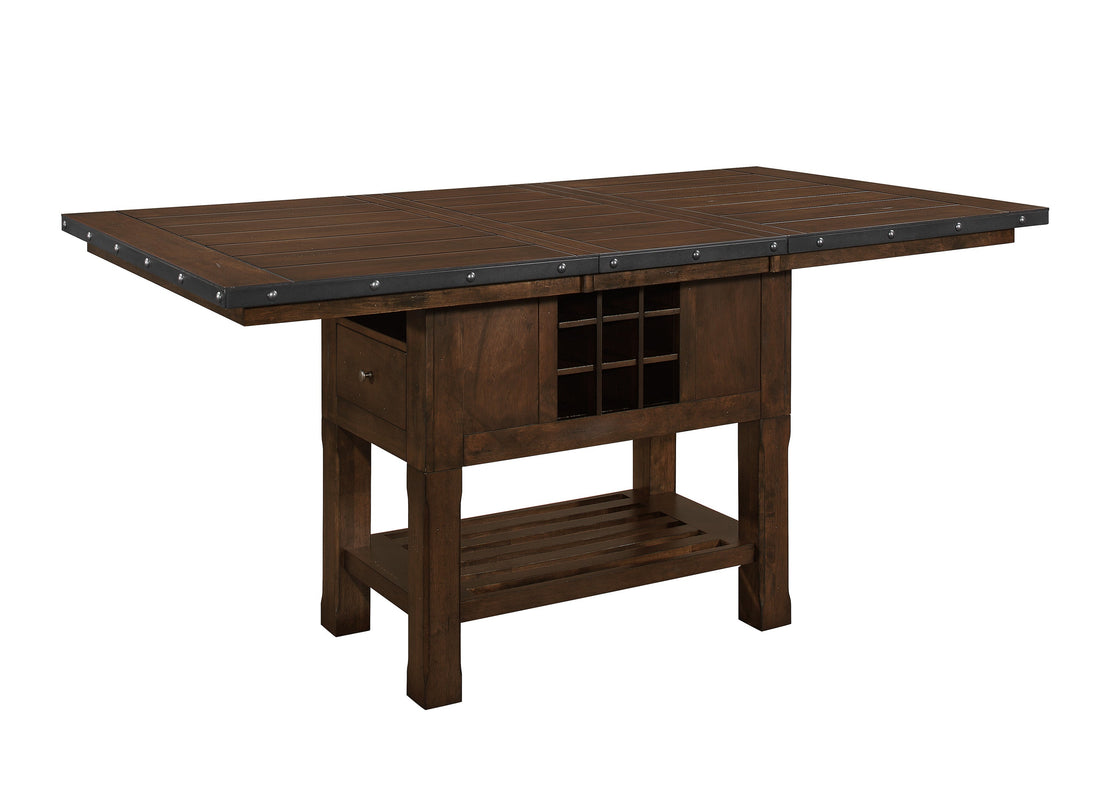 Schleiger Cherry Extendable Counter Height Table - SET | 5400-36XL | 5400-36XLB - Bien Home Furniture &amp; Electronics