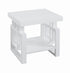 Schmitt Rectangular End Table High Glossy White - 705707 - Bien Home Furniture & Electronics