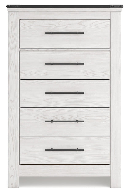 Schoenberg White Chest of Drawers - B1446-245 - Bien Home Furniture &amp; Electronics