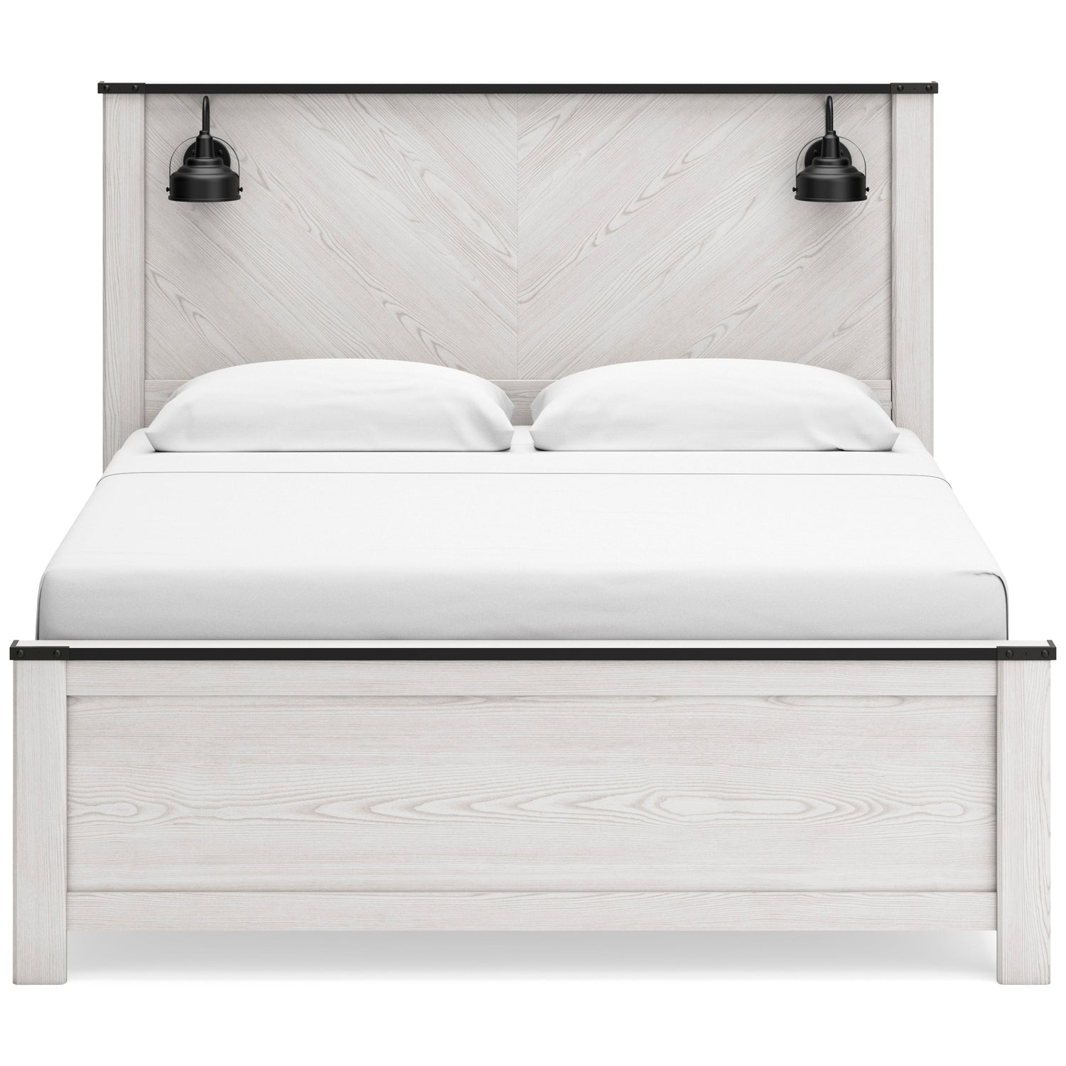 Schoenberg White Panel Bedroom Set - SET | B1446-154 | B1446-157 | B1446-196 | B1446-92 | B1446-245 - Bien Home Furniture &amp; Electronics