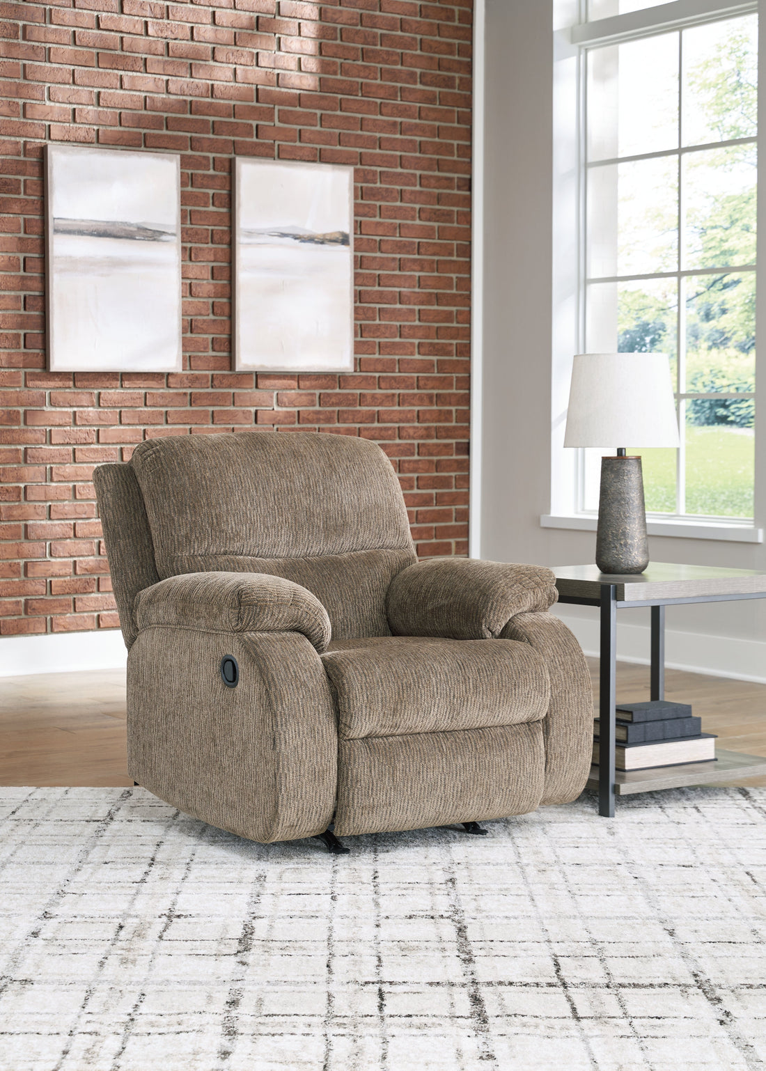 Scranto Oak Recliner - 6650425 - Bien Home Furniture &amp; Electronics