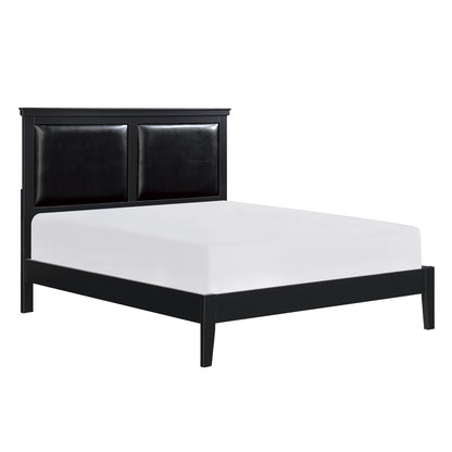 Seabright Black Queen Panel Bed - SET | 1519BK-1 | 1519BK-3 - Bien Home Furniture &amp; Electronics