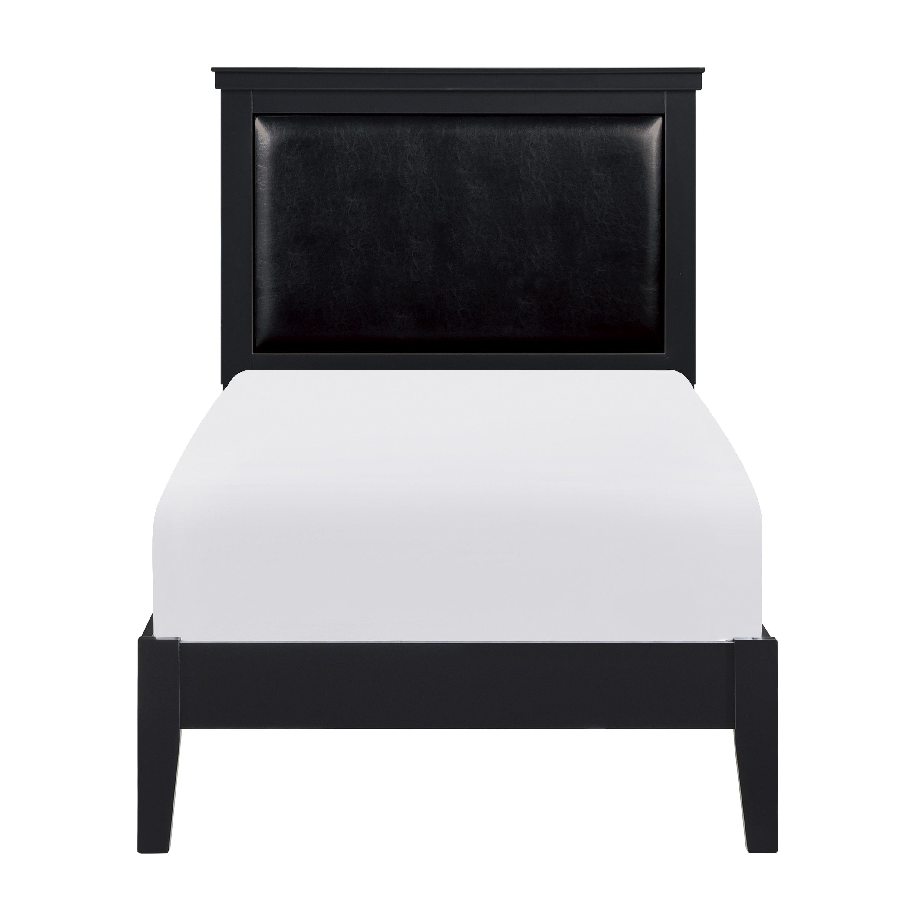 Seabright Black Twin Panel Bed - SET | 1519BKT-1 | 1519BKT-3 - Bien Home Furniture &amp; Electronics