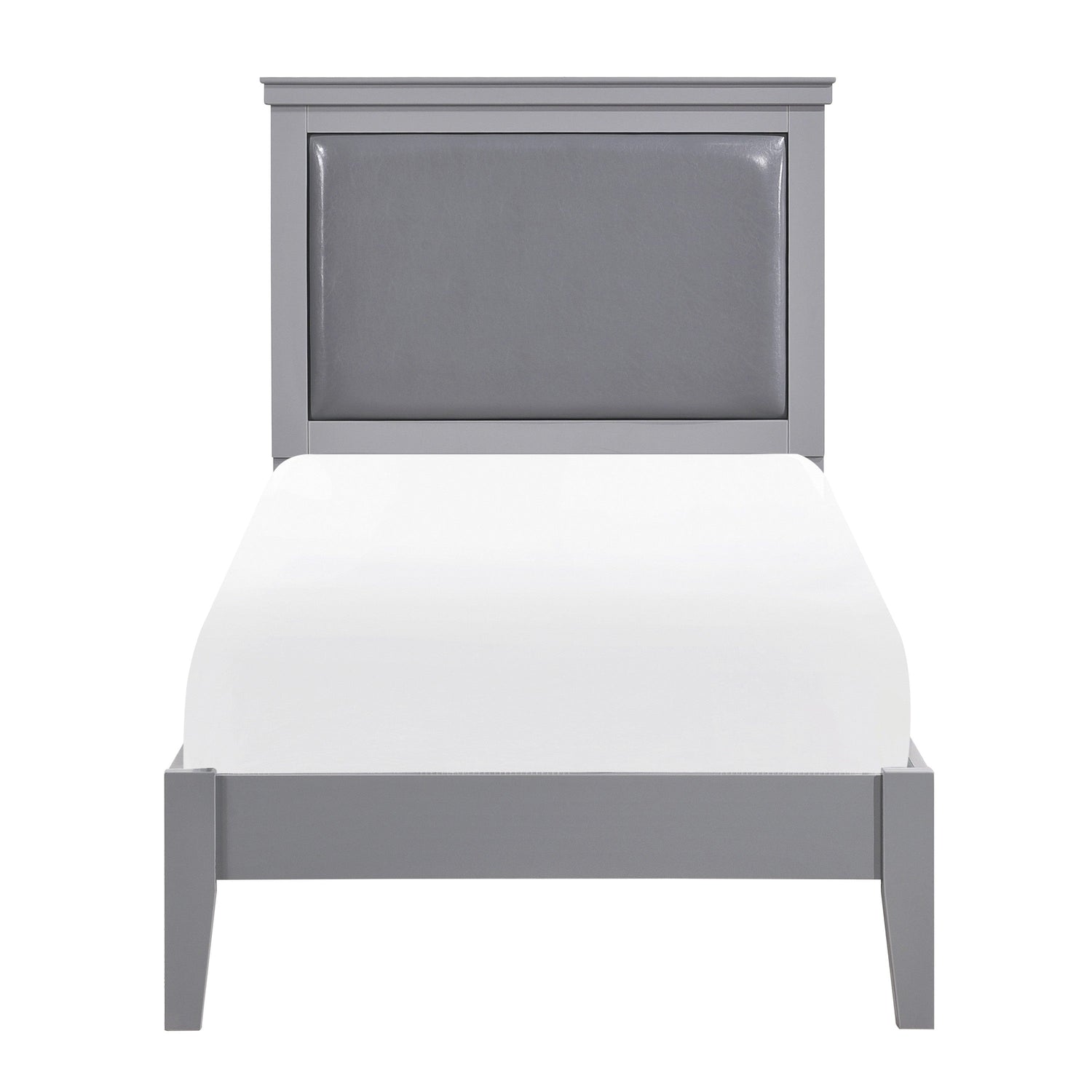 Seabright Gray Twin Bed - SET | 1519GYT-1 | 1519GYT-3 - Bien Home Furniture &amp; Electronics