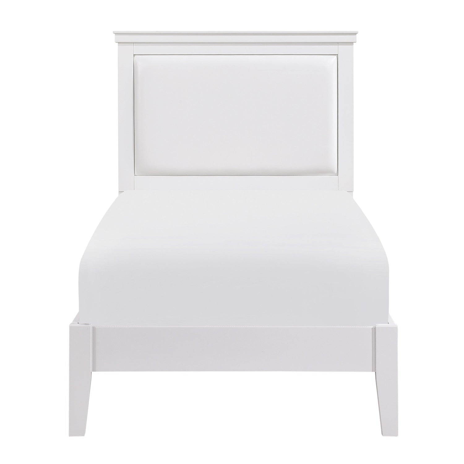 Seabright White Twin Bed - SET | 1519WHT-1 | 1519WHT-3 - Bien Home Furniture &amp; Electronics