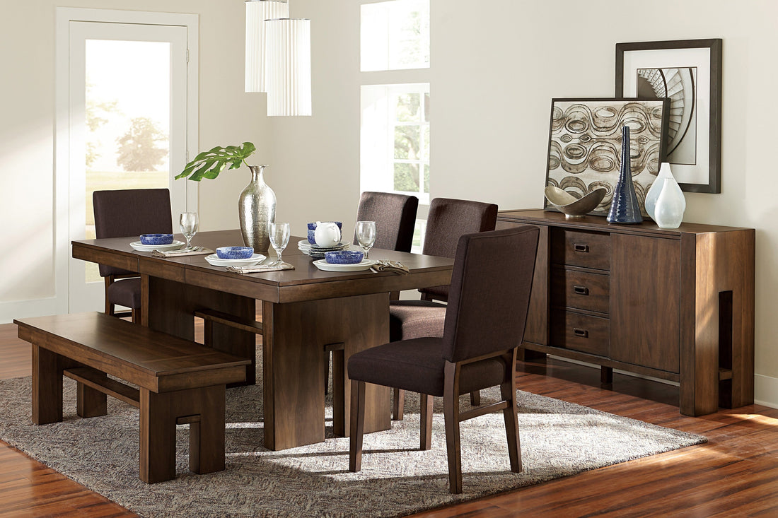 Sedley Walnut Extendable Dining Set - SET | 5415RF-78 | 5415RF-78B | 5415RFS(2) - Bien Home Furniture &amp; Electronics