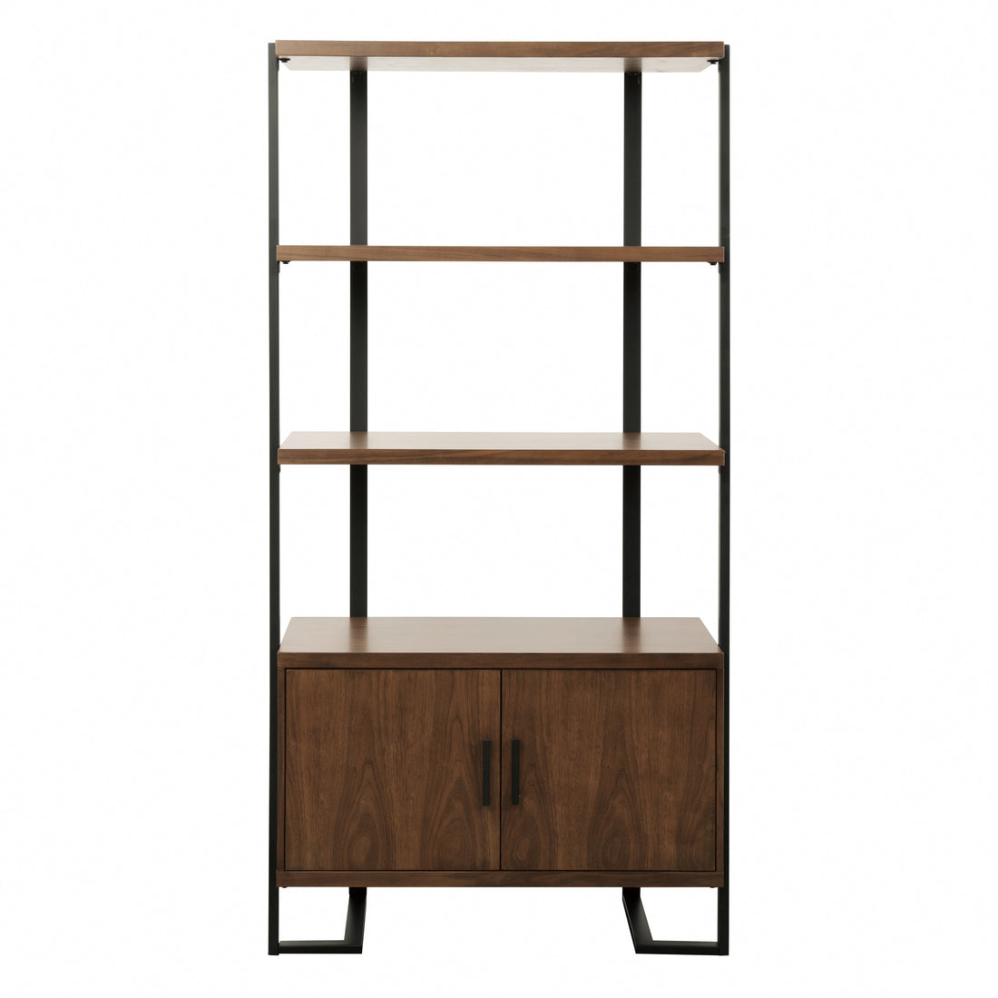 Sedley Walnut/Rustic Black Bookcase - 5415RF-17* - Bien Home Furniture &amp; Electronics