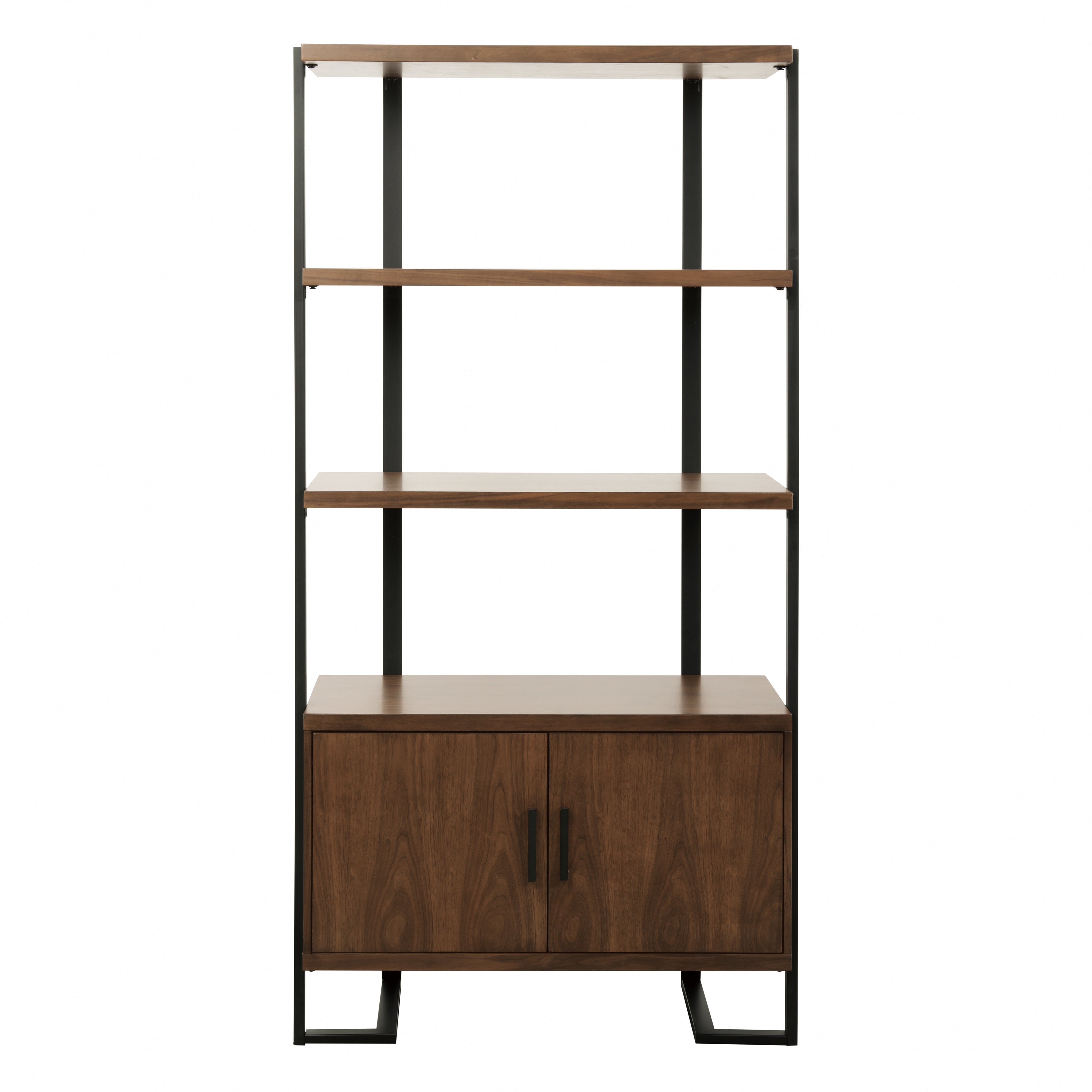 Sedley Walnut/Rustic Black Bookcase - 5415RF-17* - Bien Home Furniture &amp; Electronics
