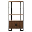 Sedley Walnut/Rustic Black Bookcase - 5415RF-17* - Bien Home Furniture & Electronics