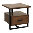 Sedley Walnut/Rustic Black End Table - 5415RF-04 - Bien Home Furniture & Electronics