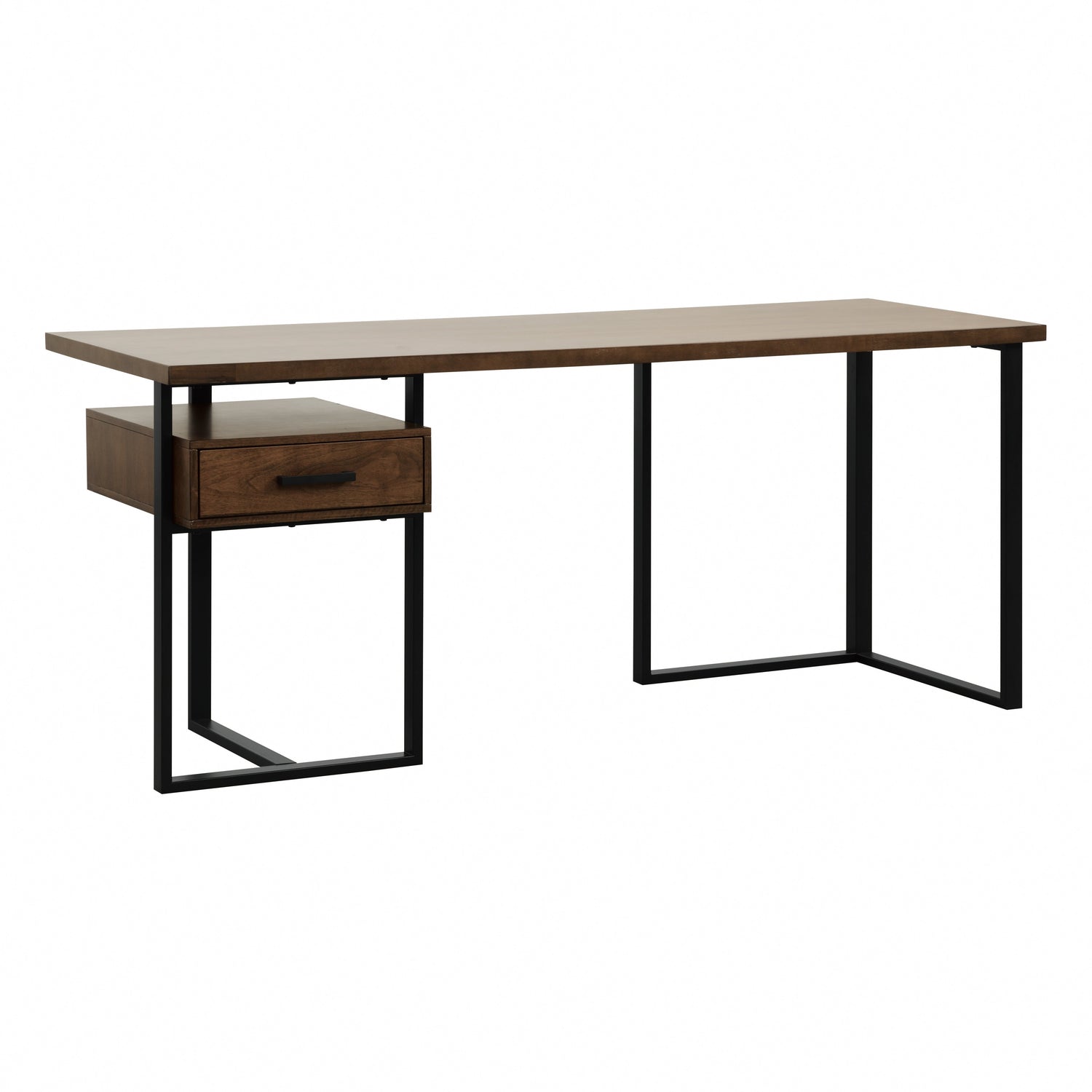 Sedley Walnut/Rustic Black Return Desk - 5415RF-16* - Bien Home Furniture &amp; Electronics