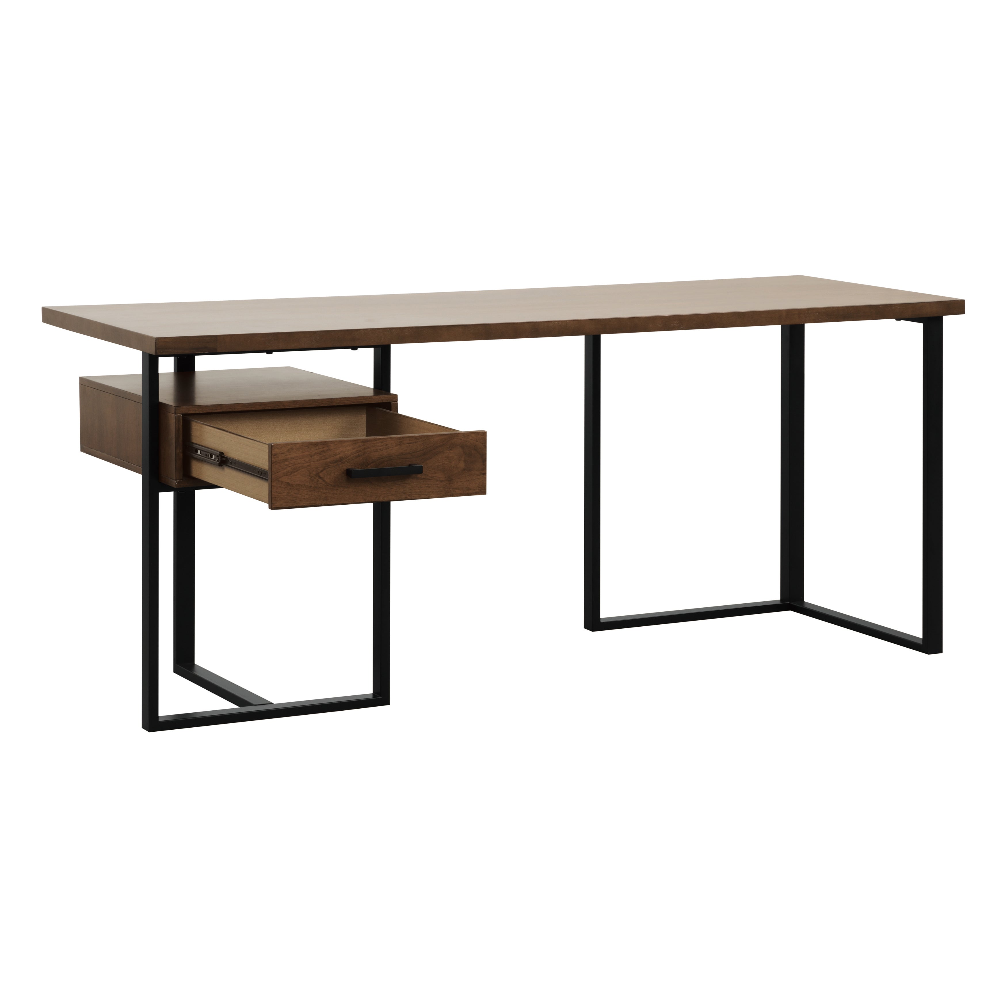 Sedley Walnut/Rustic Black Return Desk - 5415RF-16* - Bien Home Furniture &amp; Electronics