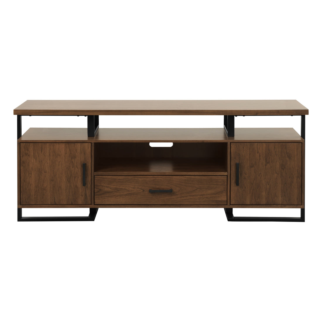 Sedley Walnut/Rustic Black TV Stand - 54150RF-68T - Bien Home Furniture & Electronics