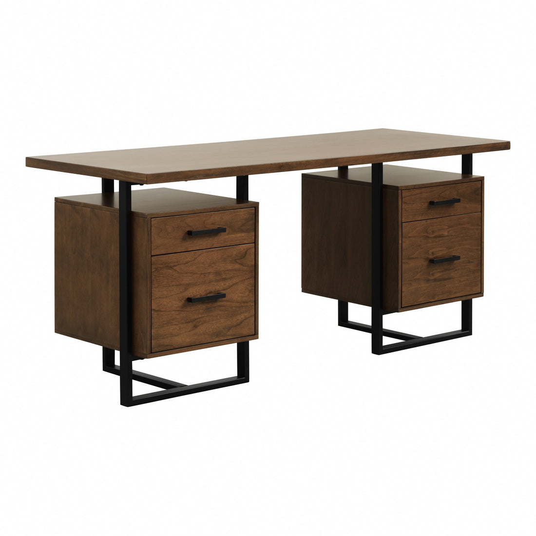Sedley Walnut/Rustic Black Writing Desk - 5415RF-15* - Bien Home Furniture &amp; Electronics