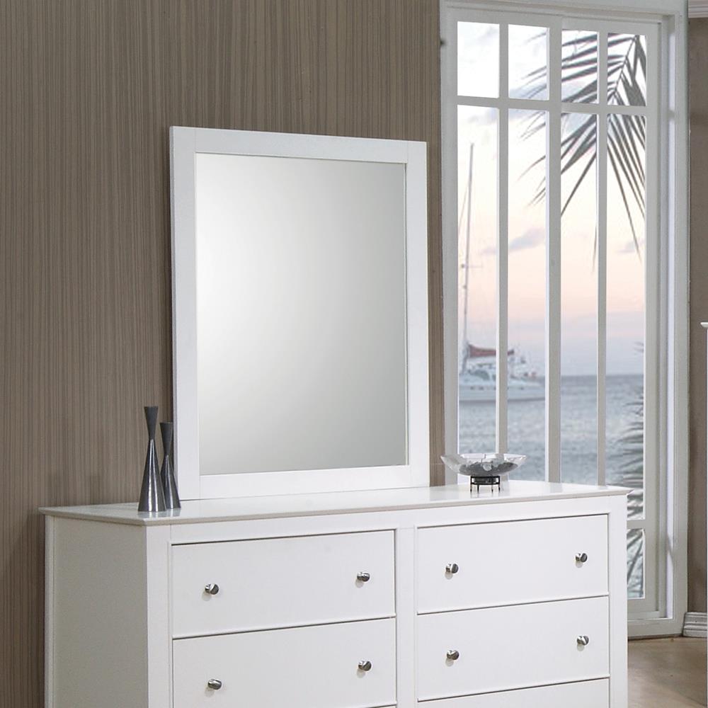Selena Buttermilk Rectangular Dresser Mirror - 400234 - Bien Home Furniture &amp; Electronics