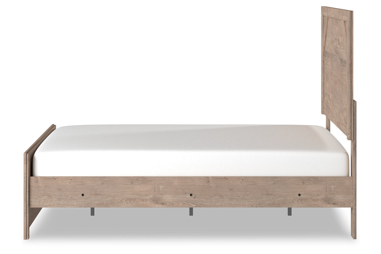 Senniberg Light Brown/White Full Panel Bed - SET | B1191-55 | B1191-86 - Bien Home Furniture &amp; Electronics